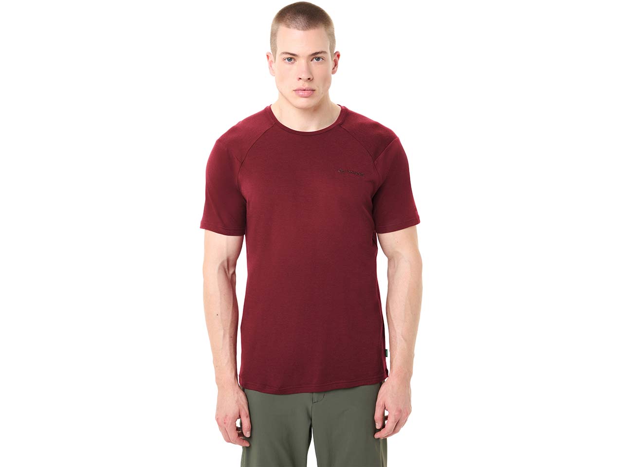 VAUDE Herren-T-Shirt "Essential Wool" mit 90 % Merinowolle, carmine, Gr. XL