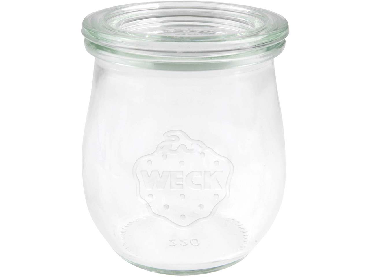 Weck Tulpenglas, Einmachglas mit Deckel, 220 ml, 8 cm x Ø 6 cm