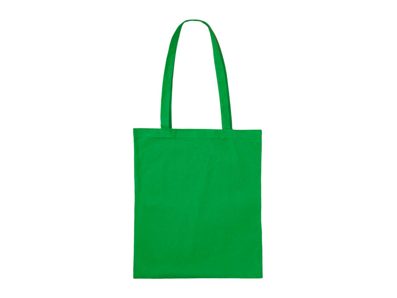 Baumwoll-Tragetaschen, grün 38x42 cm mit zwei langen Henkeln