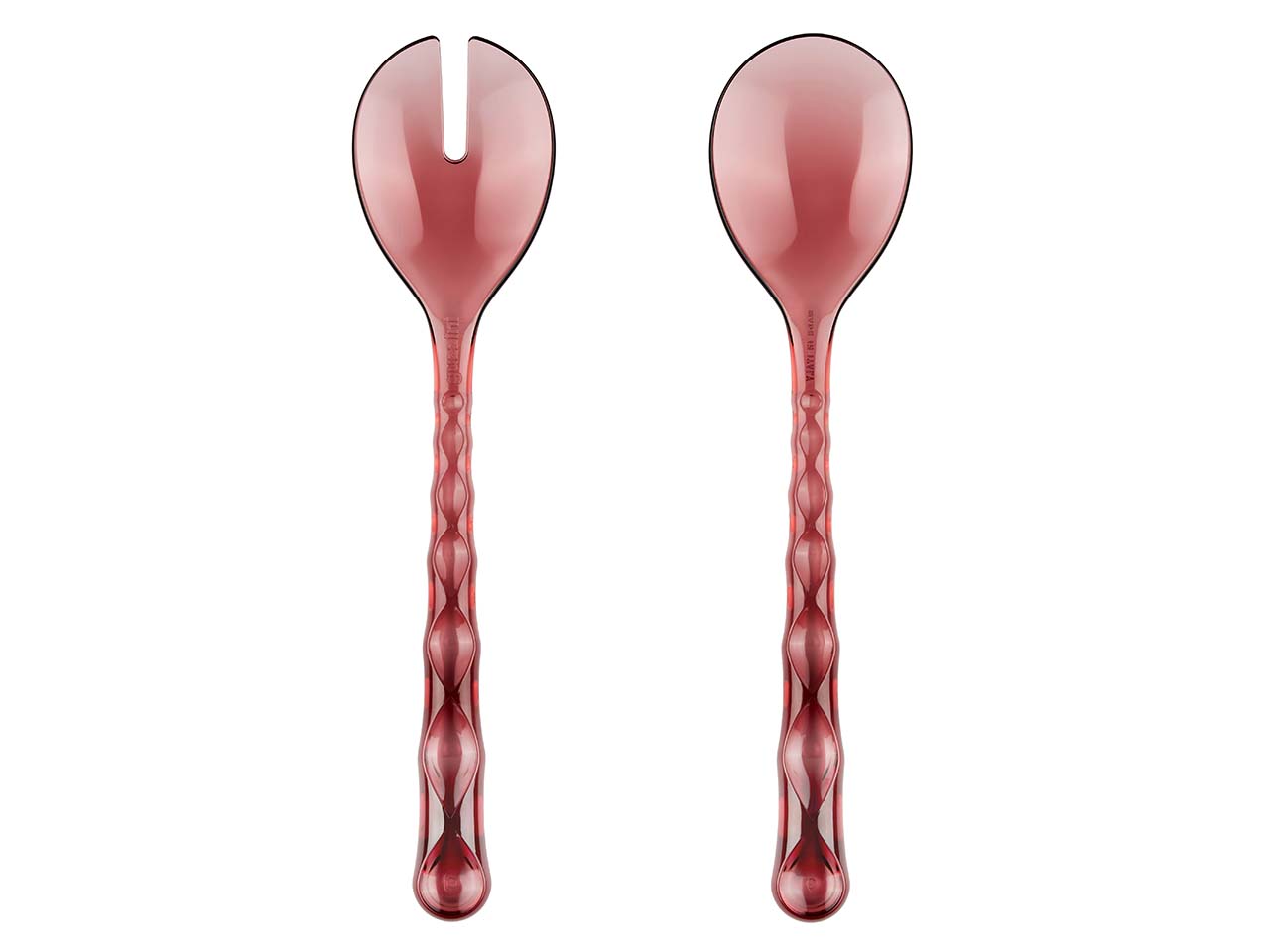 guzzini Salatbesteck "VANITY" aus biobasiertem Spezial-Acrylglas, mauve