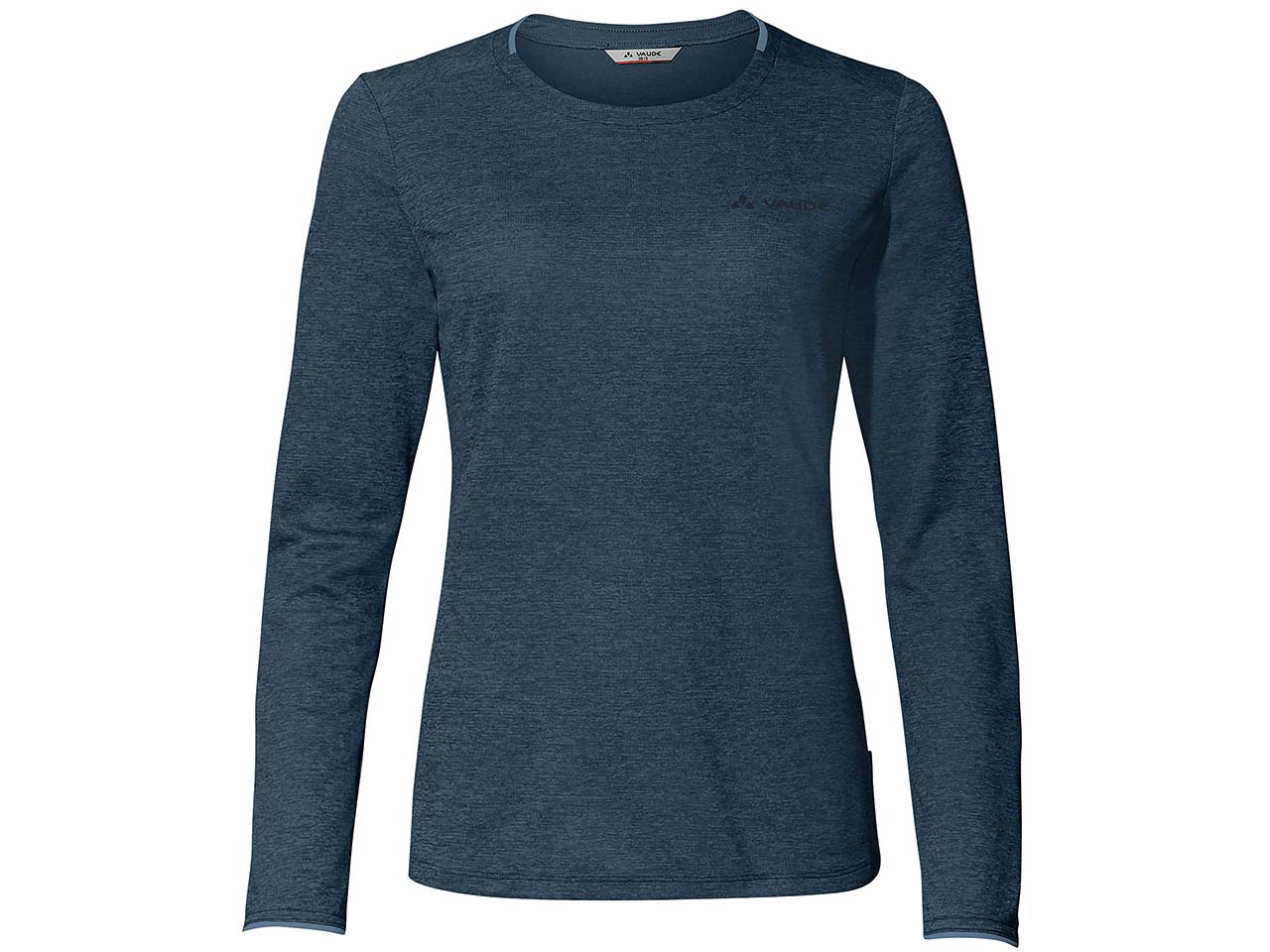 VAUDE Damen-Langarmshirt 'Essential' mit Rundhalsausschnitt, dark sea uni, Gr. 40