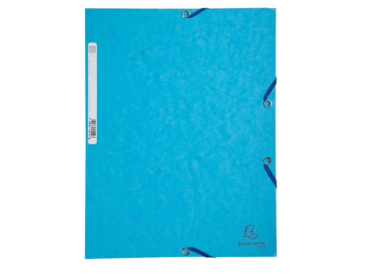 25 Exacompta Sammelmappen, Colorspan-Karton, 400 g/m², DIN A4, 3 Klappen, türkis