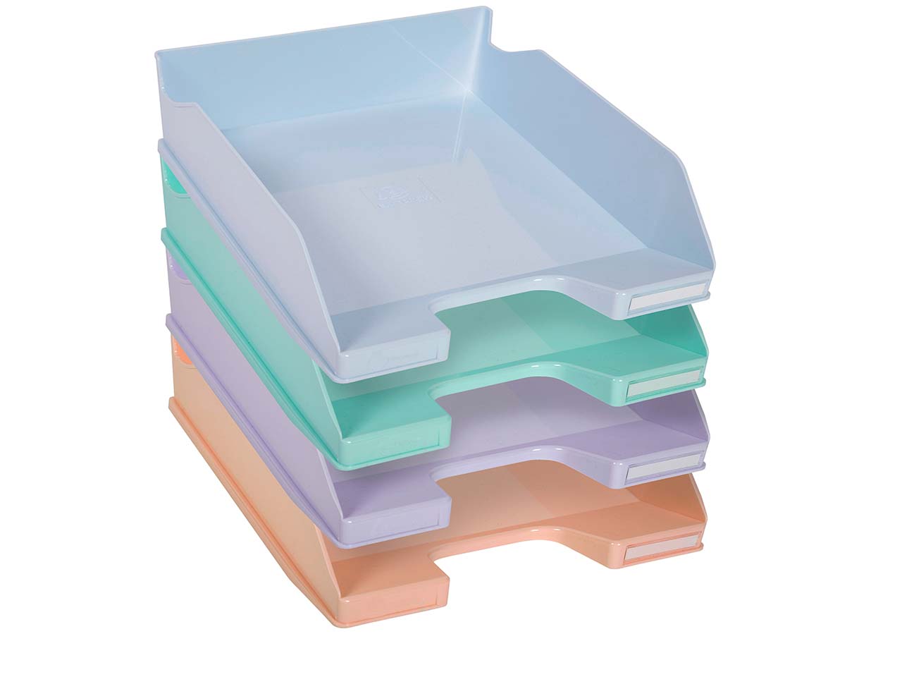 4 Exacompta Briefablagen Combo Midi "Aquarel", DIN A4+, 500 Blatt, sortiert