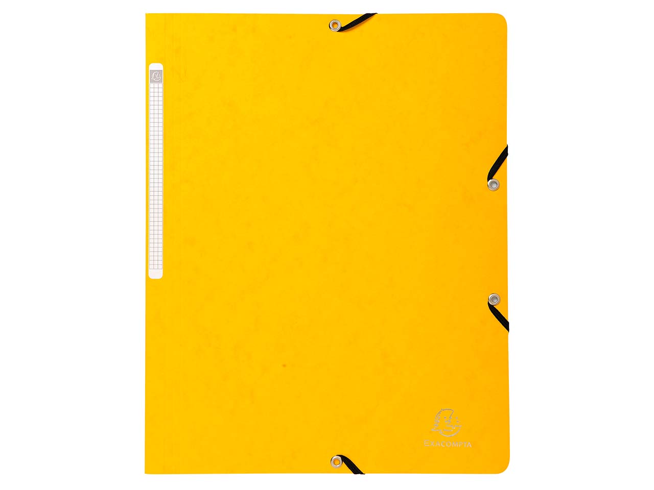 50 Exacompta Eckspannmappen aus Colorspan-Karton, 355 g/m², DIN A4, ohne Klappen, gelb