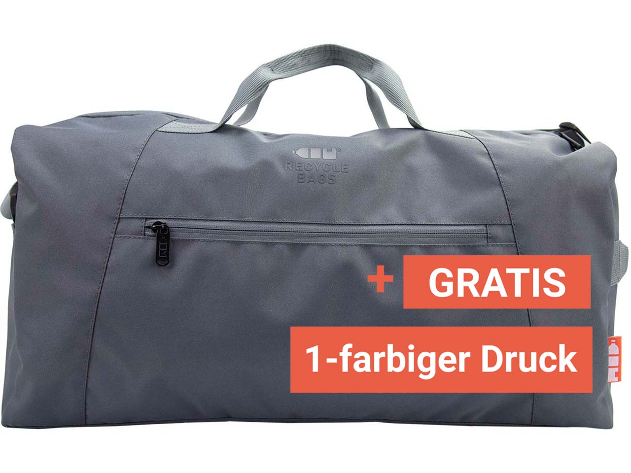 Reisetasche "Atlantic Duffel" aus recy. PET-Flaschen inkl. 1c-Gratisdruck, grau