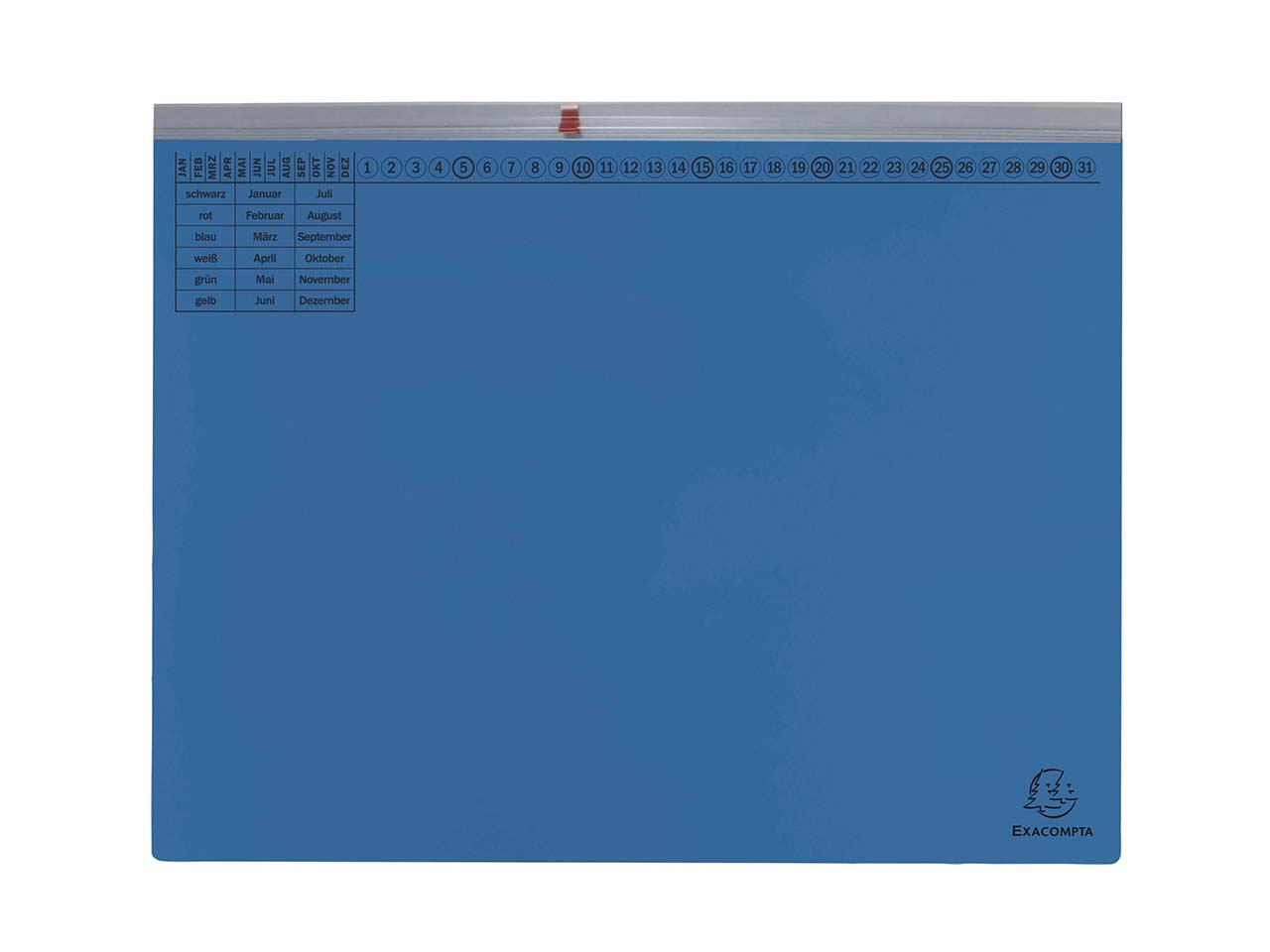 25 Exacompta Hängehefter "Exaflex Premium", mit 1 Abheftvor. für Rechtsheftung, blau