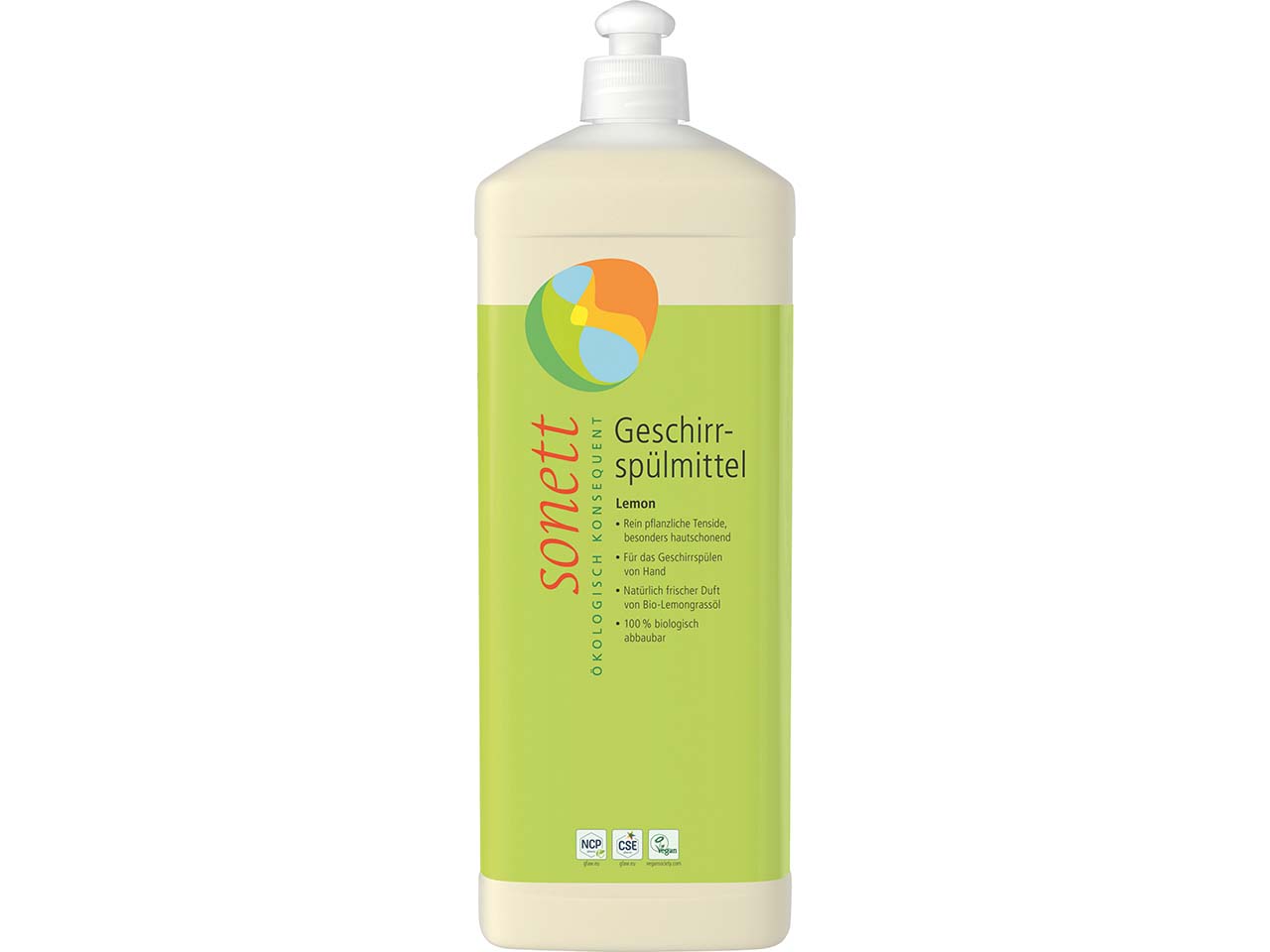 Sonett Geschirrspülmittel "Lemon" mit Lemongrassöl, 1 l