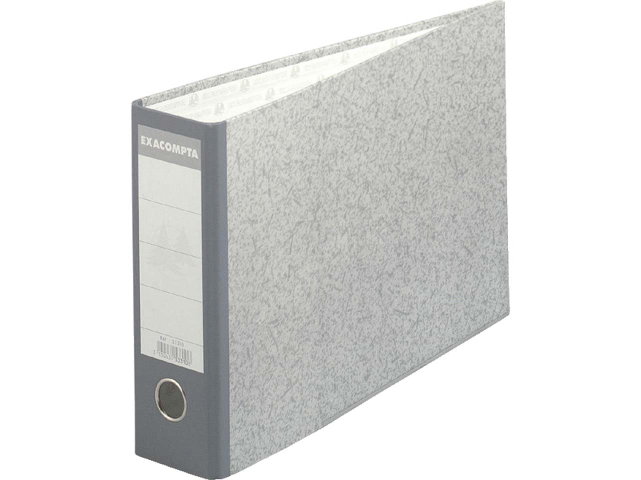 10 Exacompta Ordner Standard "Marmoriert", DIN A4 quer, RB 80 mm, grau