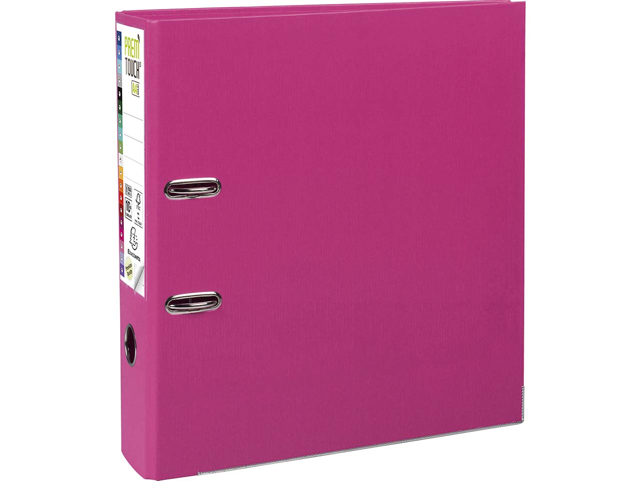 10 Exacompta Premium-Ordner "Prem'Touch", DIN A4 Maxi, himbeer, RB 80 mm