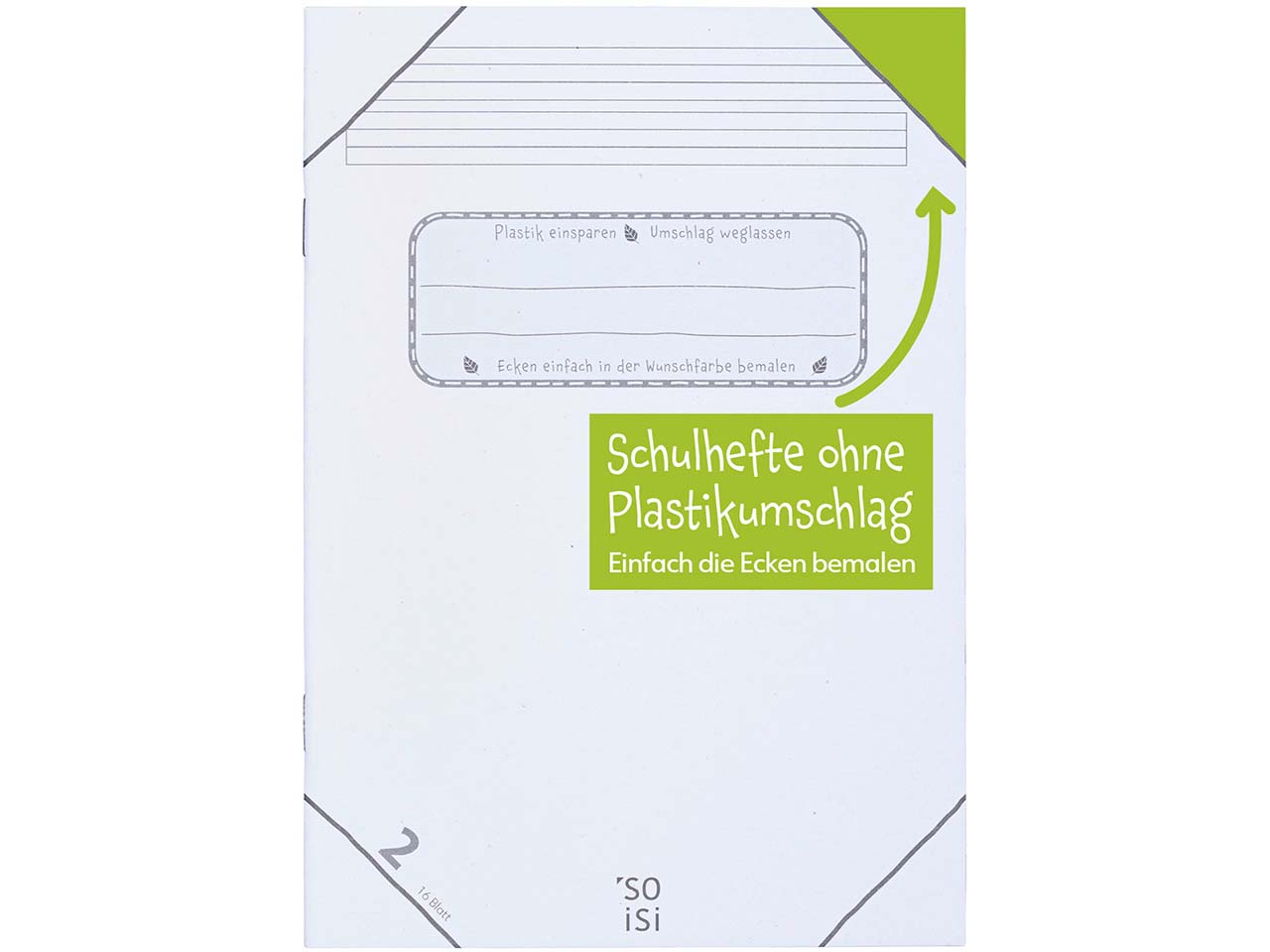 Soisi Recycling-Schulheft DIN A5 Nr. 2 liniert für Klasse 2