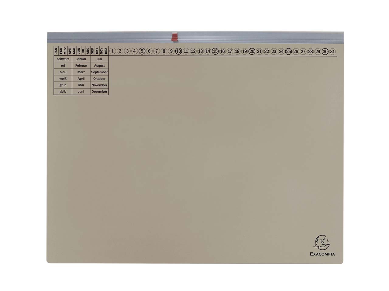 25 Exacompta Hängehefter "Exaflex Premium", mit 1 Abheftvor. für Rechtsheftung, grau