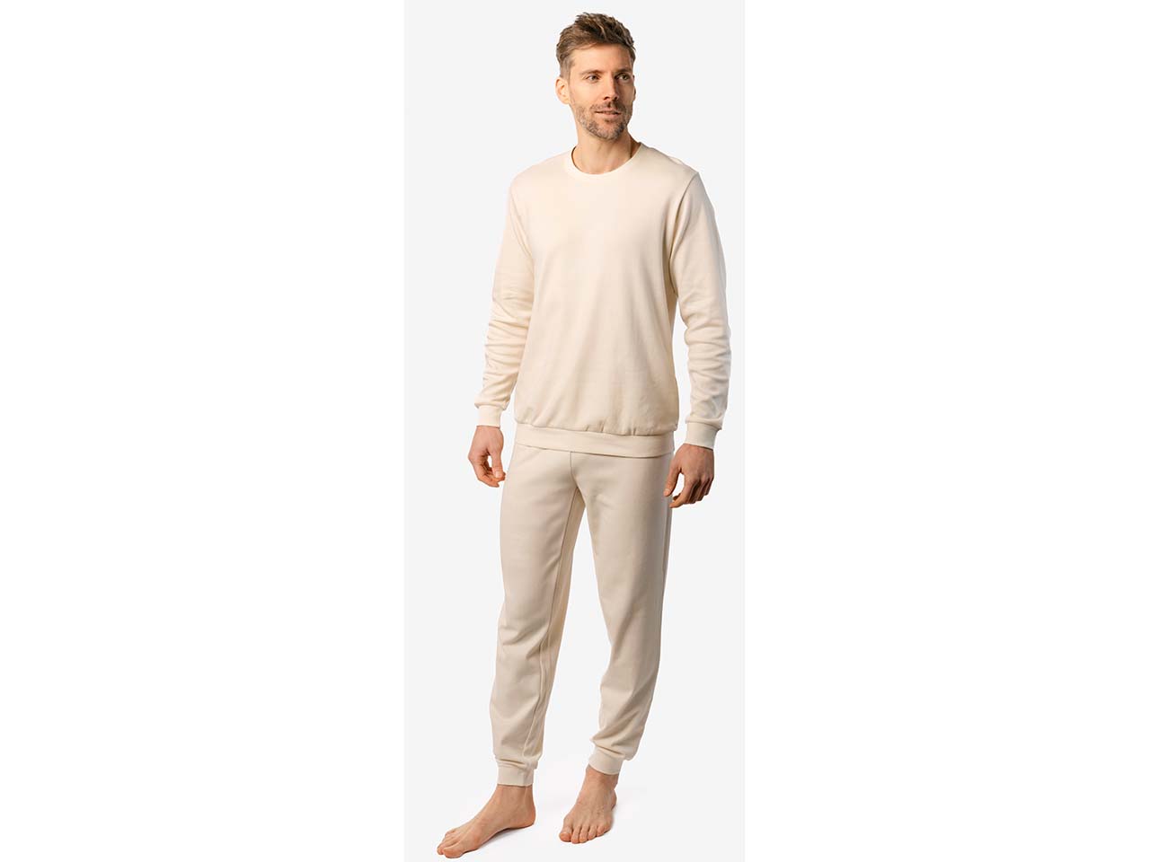 Living Crafts Bio-Herren-Schlafanzug "ALVAR", natural, Gr. L