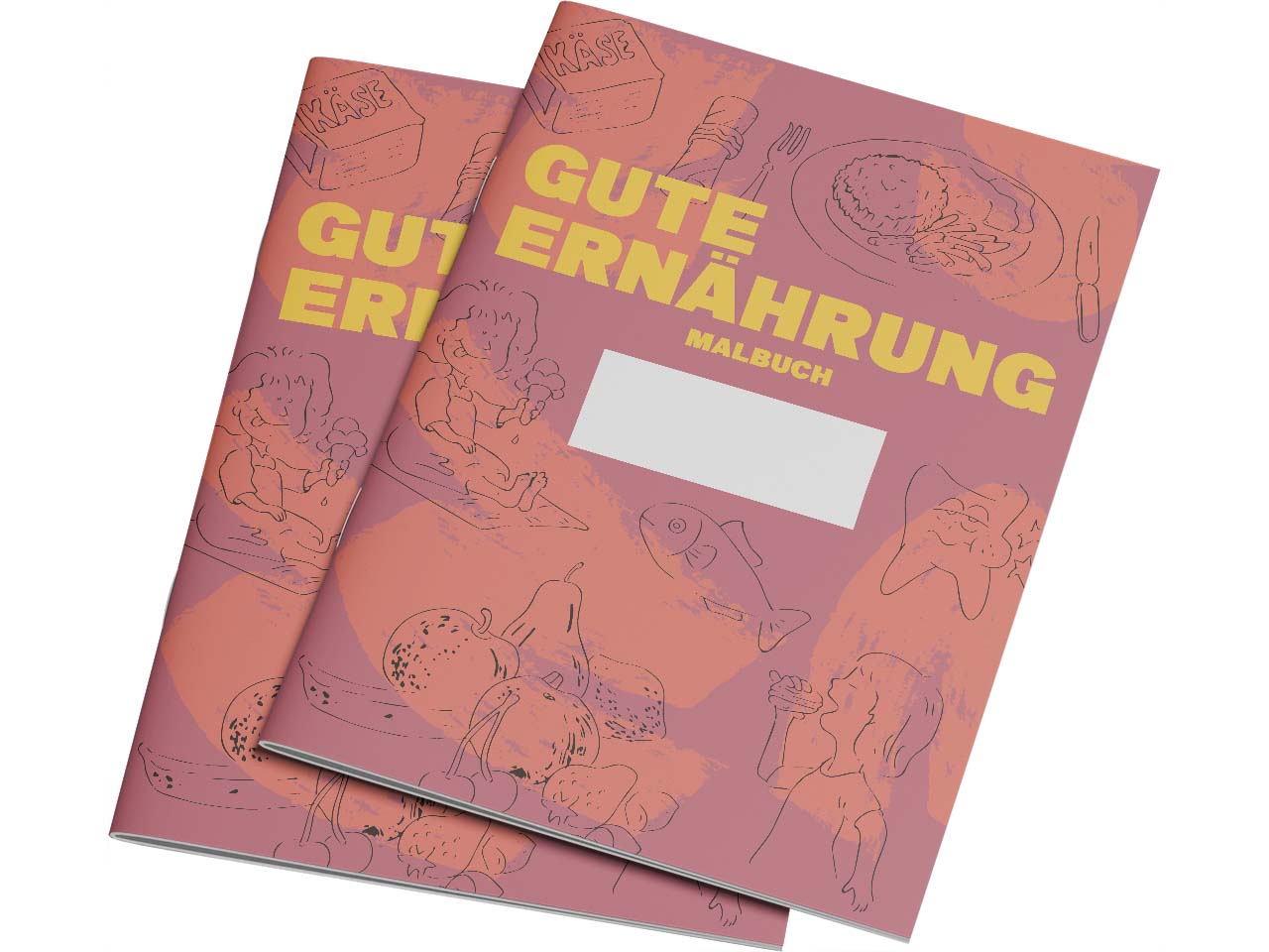 Malbuch "Gute Ernährung" Format A4, 12 Seiten