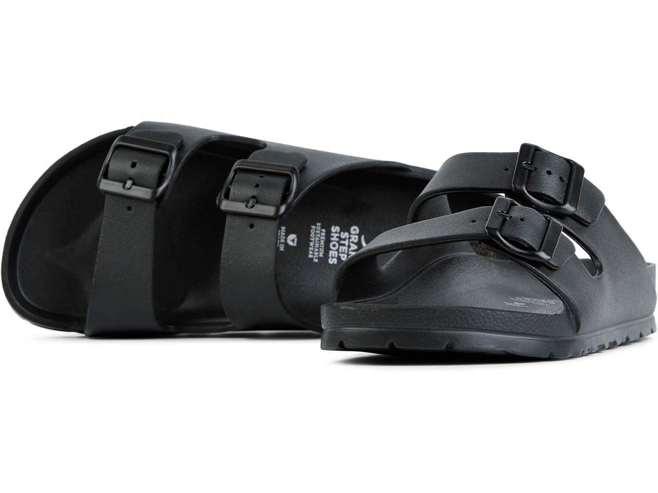 GRAND STEP SHOES Hausschuh/Pantolette "POOL TWO BUCKLE" aus EVA, black, Gr. 38