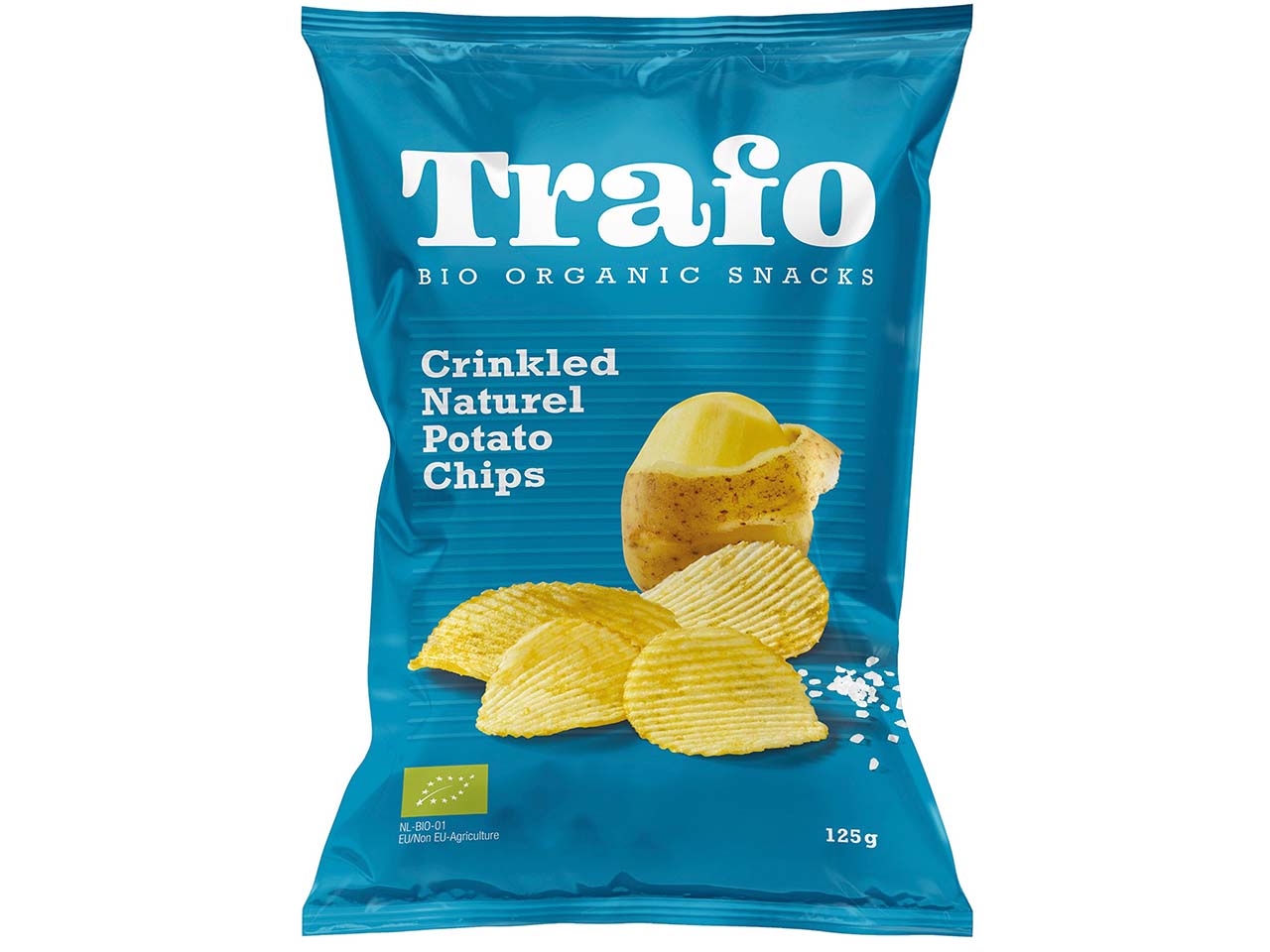 Trafo Bio-Kartoffelchips "Salz" gewellt, 125 g