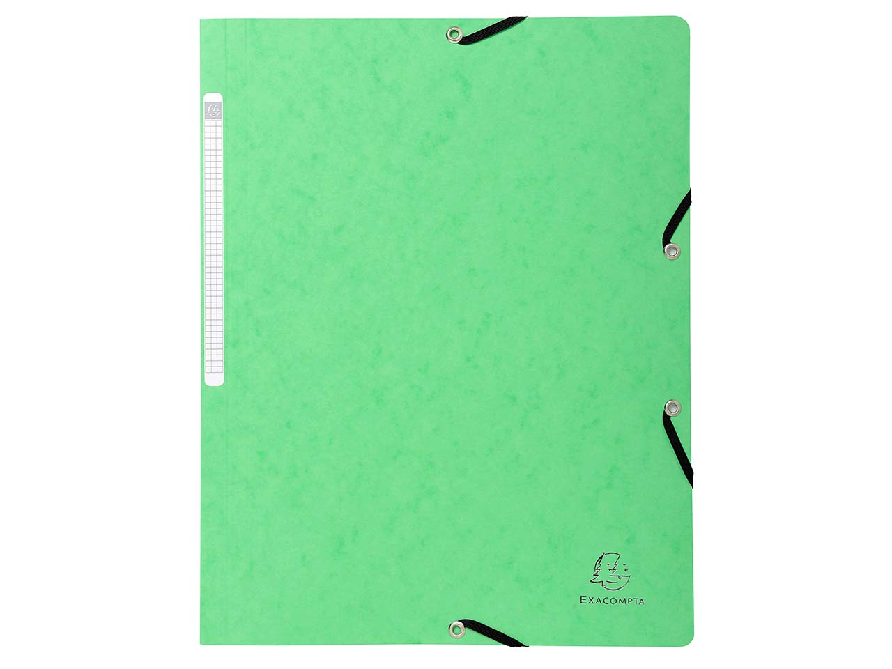 25 Exacompta Eckspannmappen, Colorspan-Karton, 400 g/m², DIN A4, Gummizug, lindgrün