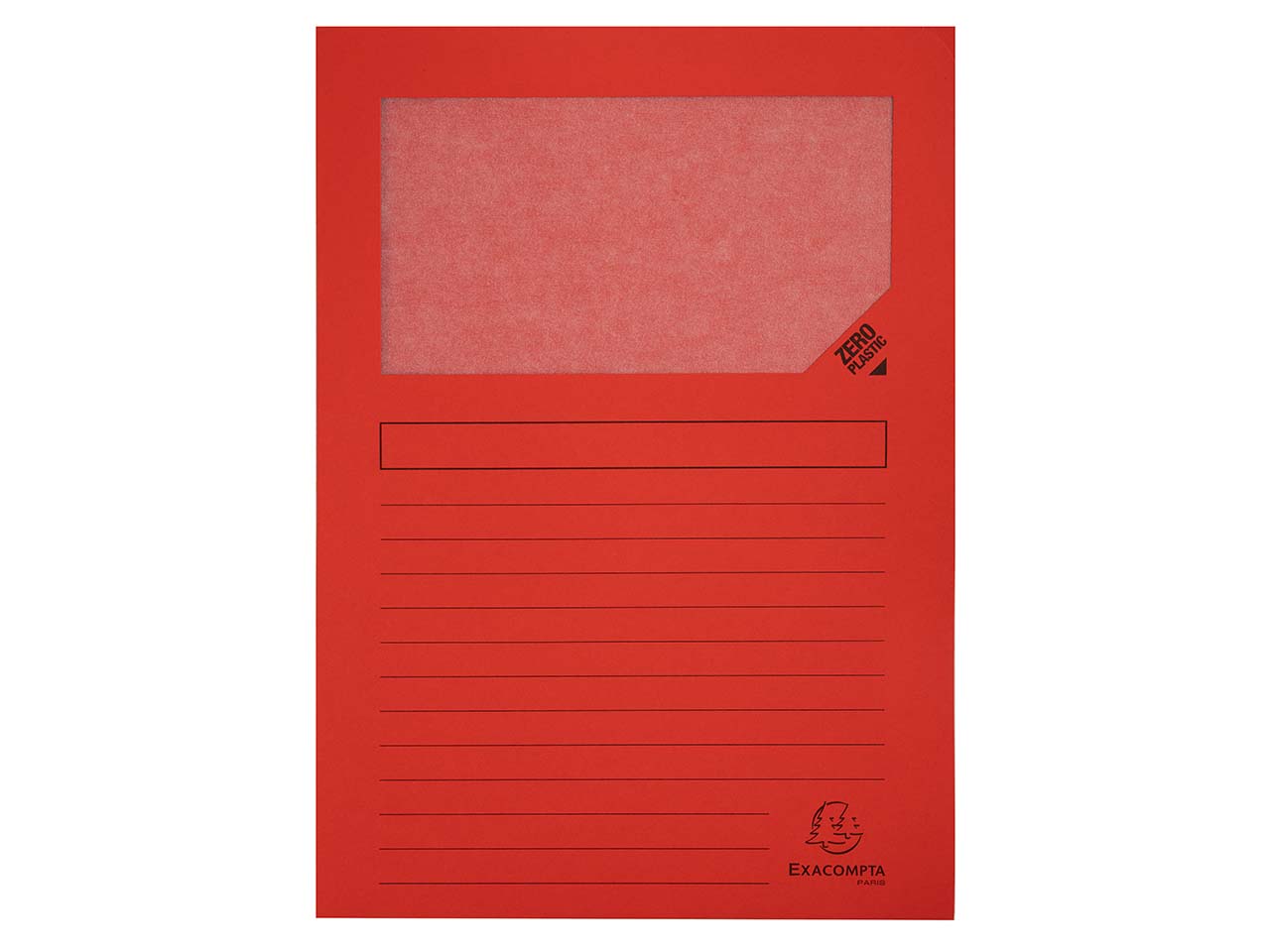 4 x 100 Exacompta Fenstermappen "Forever", 130 g/m², DIN A4, rot