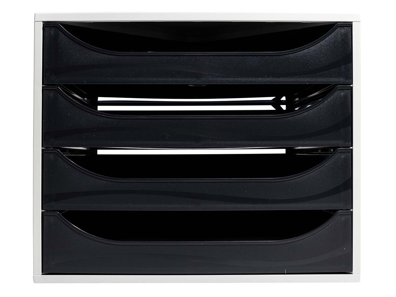 Exacompta Schubladenbox Ecobox "Office", DIN A4+, 4 Schubladen, schwarz