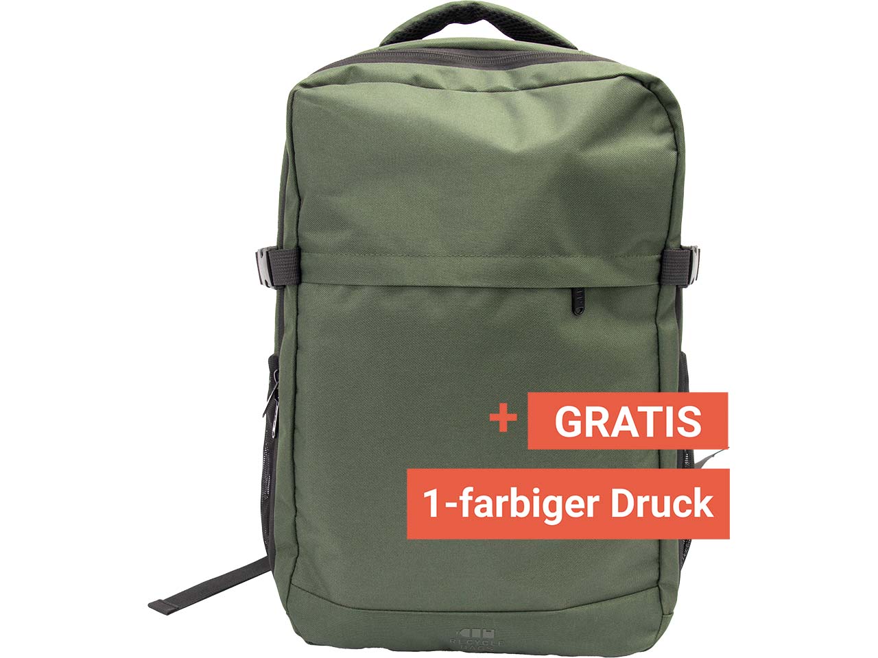 Rucksack "Underseater" aus recy. PET-Flaschen inkl. 1c-Gratisdruck, olivgrün