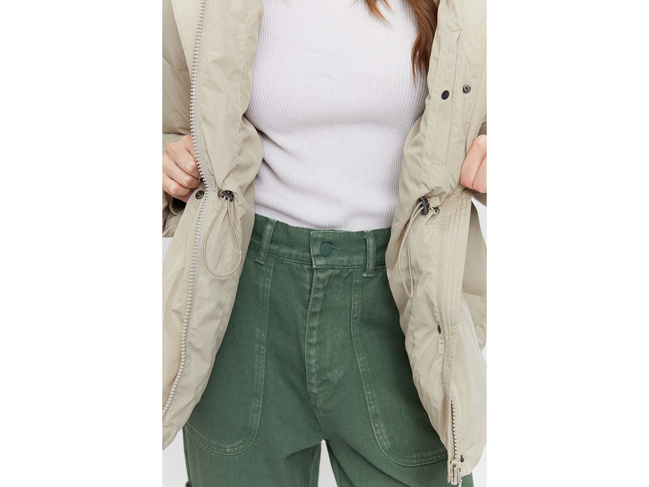 MAZINE Damen-Steppjacke "Wanda" mit großer Kapuze, light taupe, Gr. XS