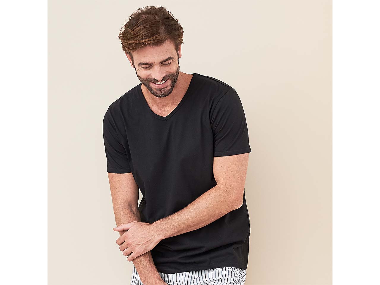Living Crafts 2er-Pack Bio-Herren-T-Shirts "Dean" schwarz, Gr. S