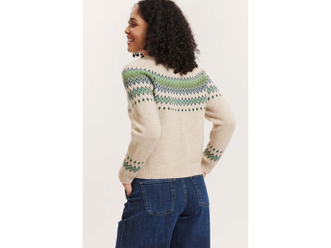 tranquillo Damen-Cardigan 'Leonaa' aus Schurwolle, mit Permuttknöpfen, offwhite, Gr. S