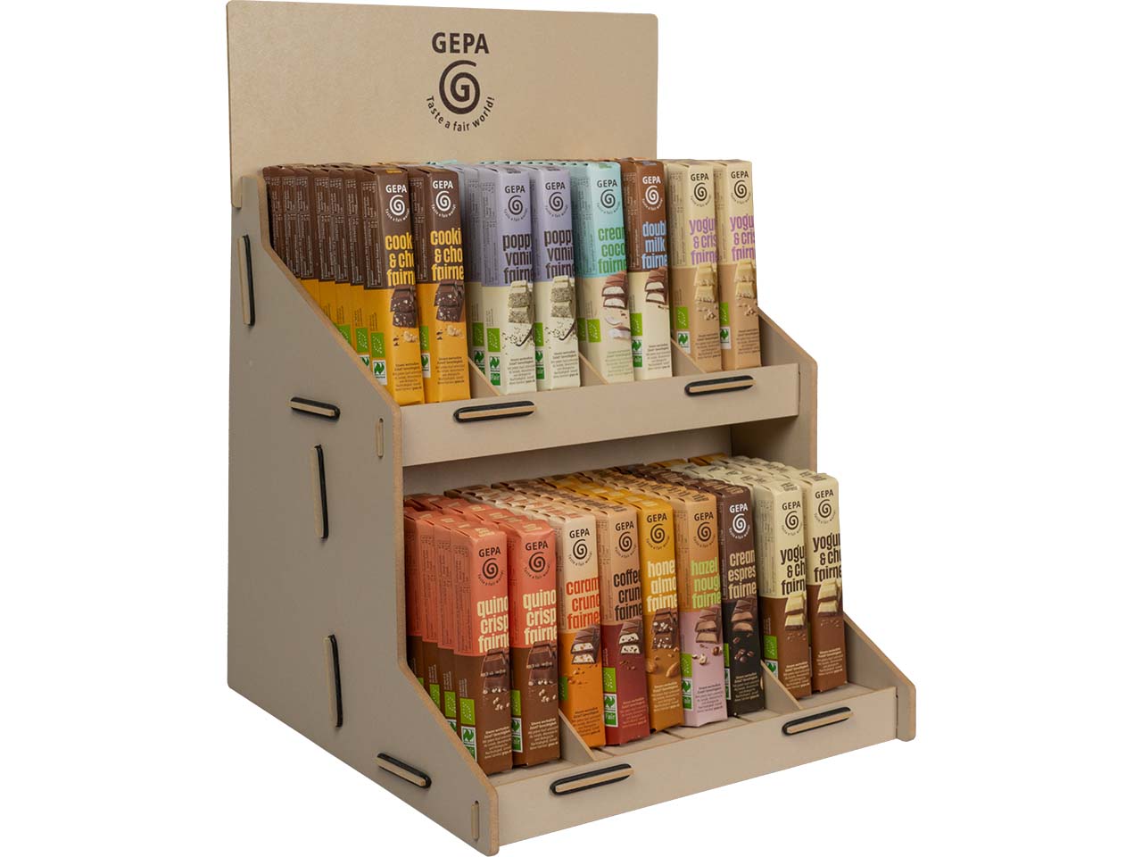 GEPA 12 x 18 Bio-Schokoladenriegel + Gratis Display