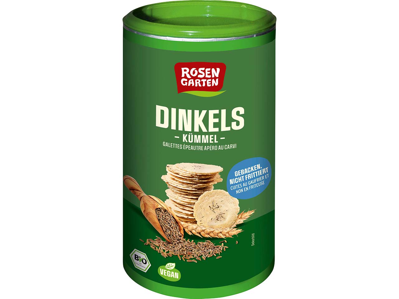 ROSENGARTEN Bio-Dinkels-Cracker "Kümmel" vegan, 100 g
