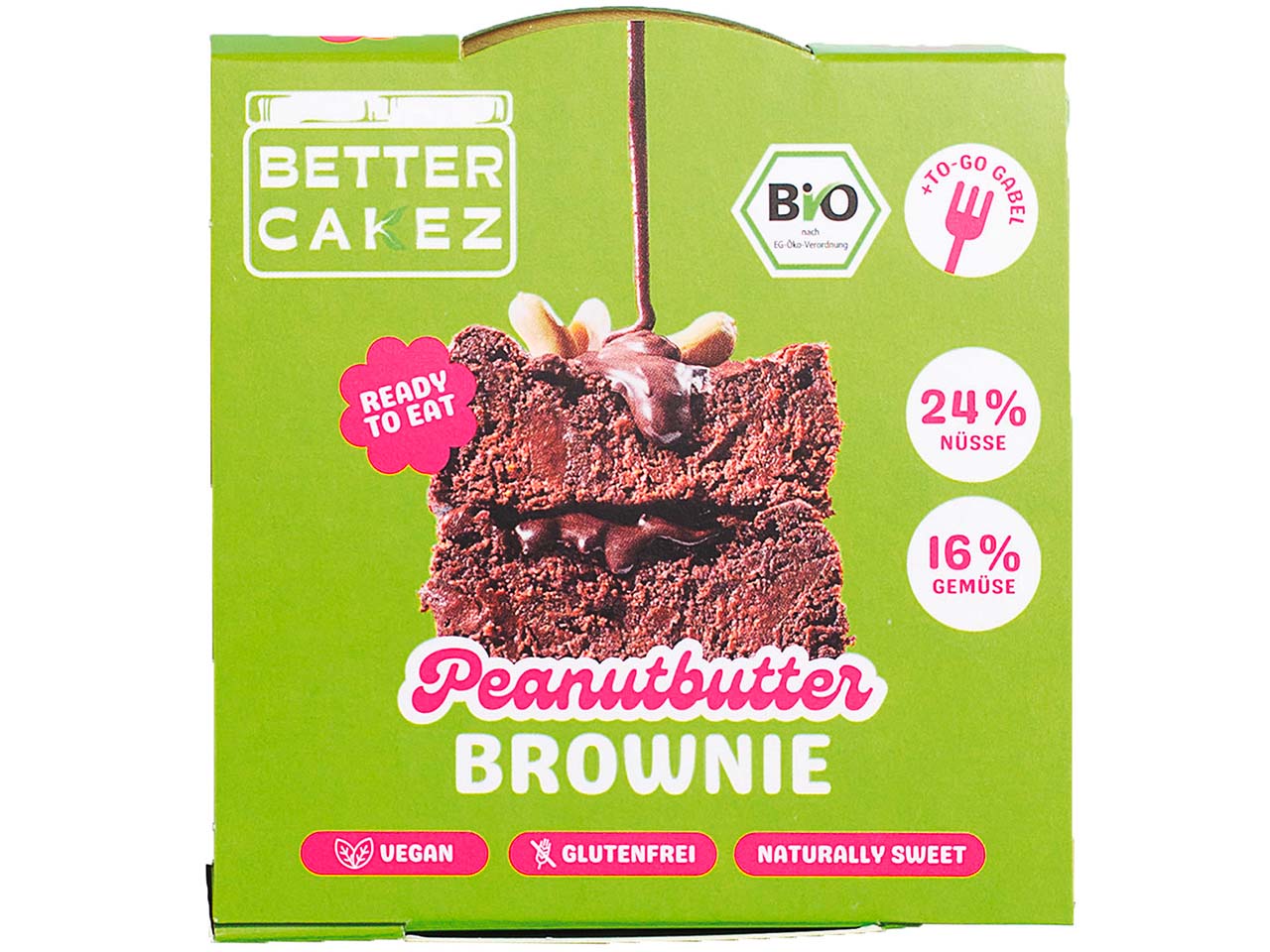 Better Cakez Bio-Kuchen "Peanutbutter Brownie"