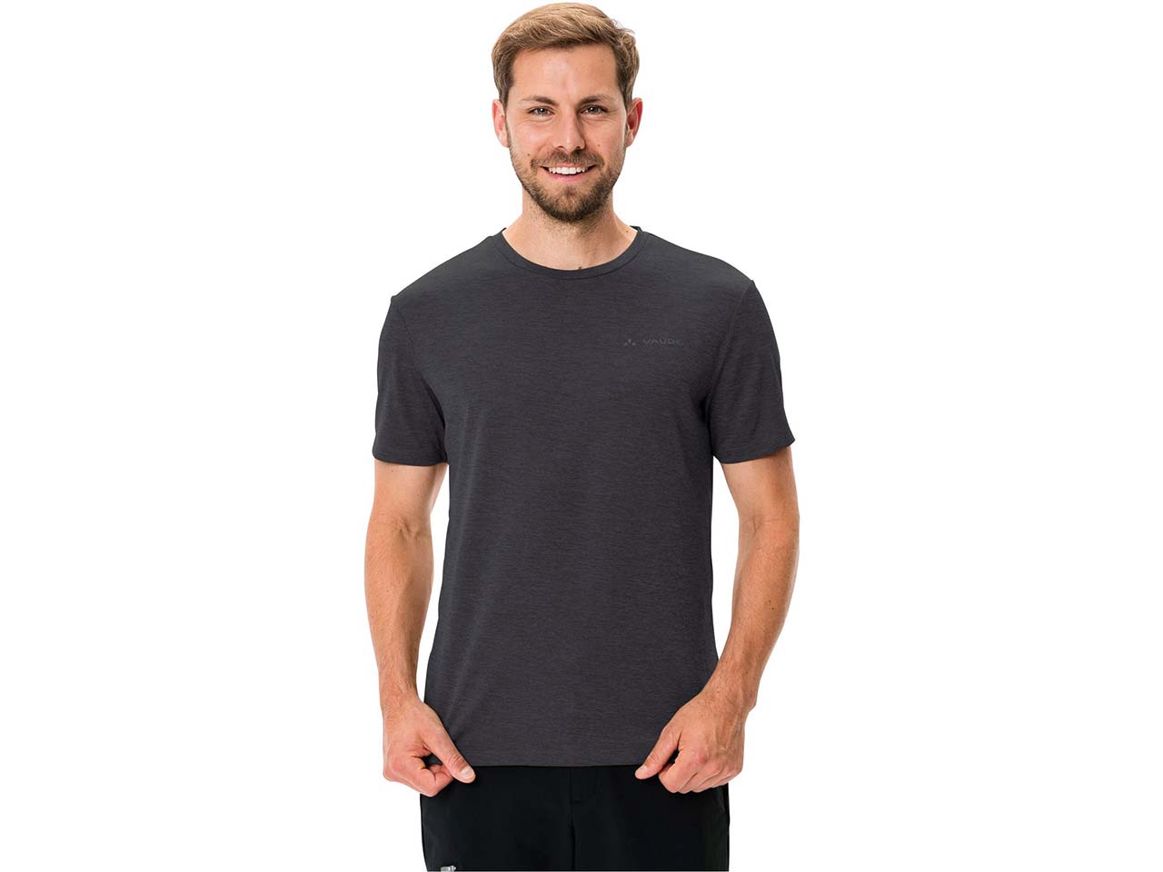 VAUDE Herren-T-Shirt 'Essential' mit Rundhalsausschnitt, black, Gr. L