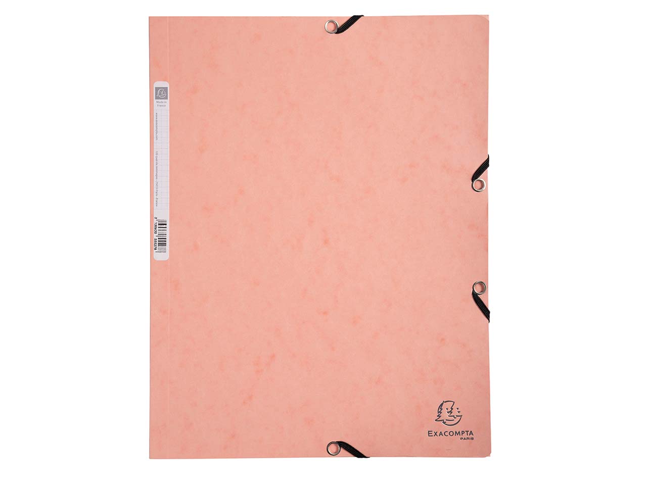 25 Exacompta Sammelmappen, Colorspan-Karton, 400 g/m², DIN A4, 3 Klappen, korallenrot