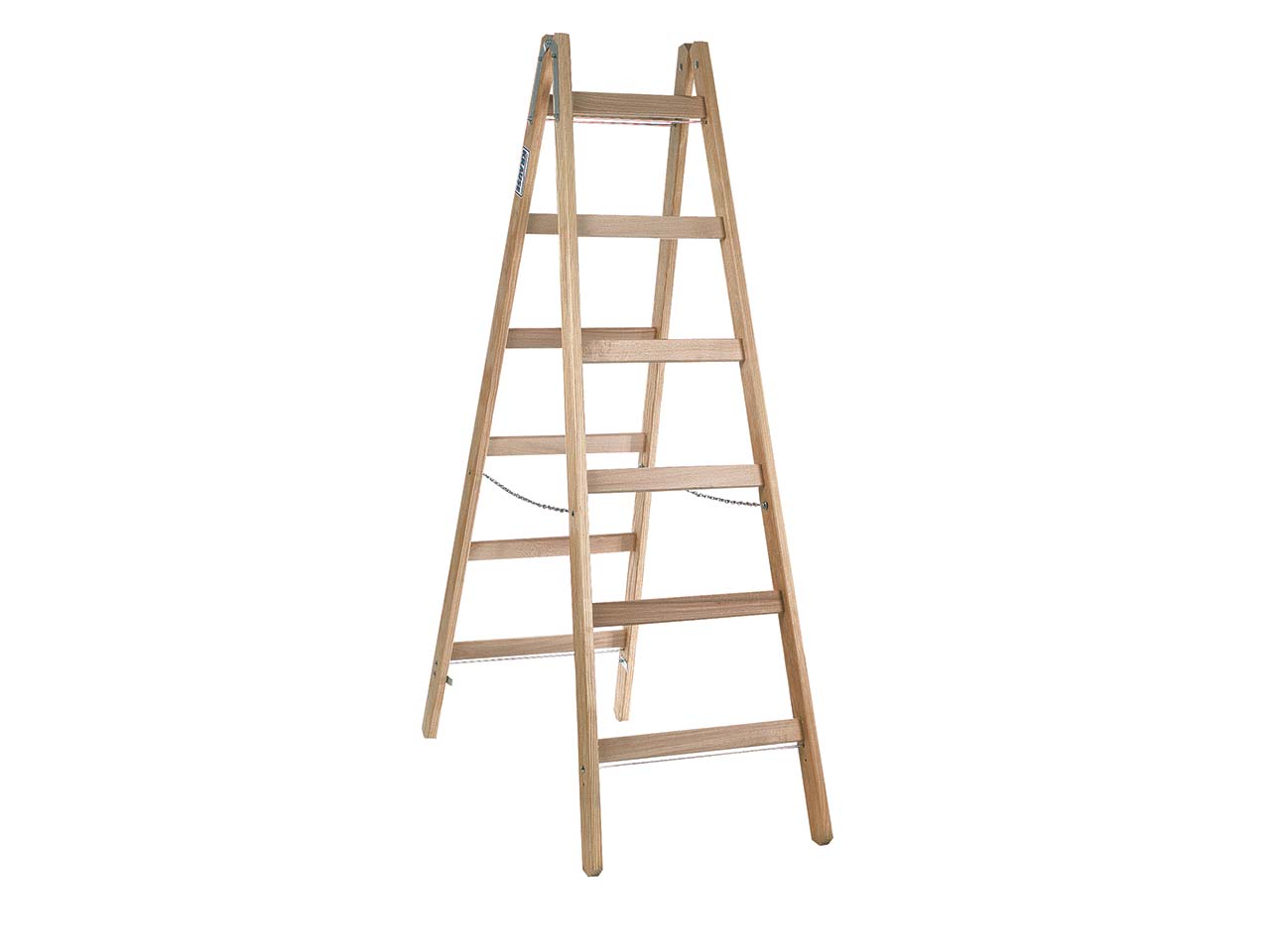 Klapp-Holzleiter 2x6 Sprossen