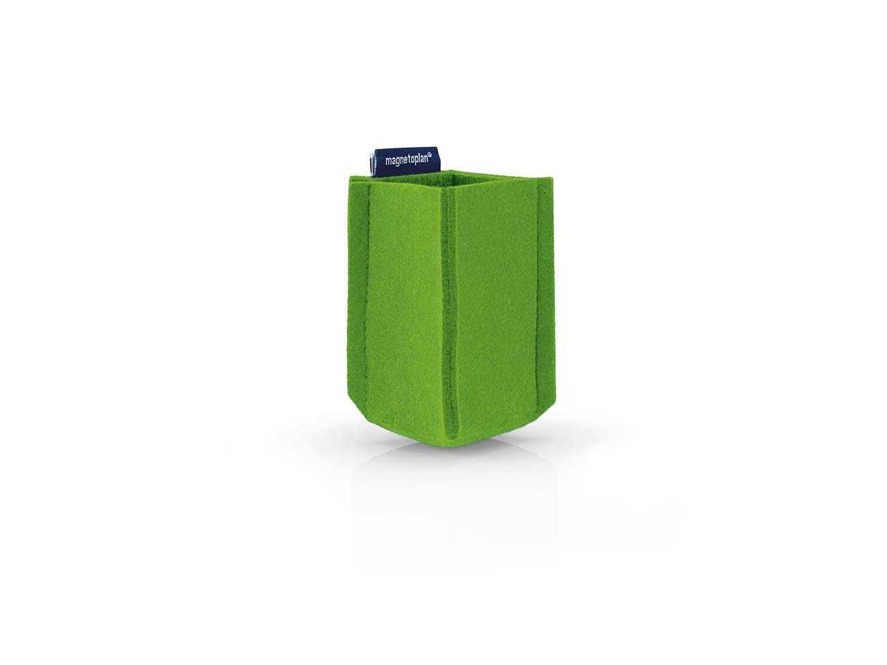 magnetoplan Stifteköcher "ecoAware" SMALL 60 x 100 x 60 mm, RC-PET Filz grün