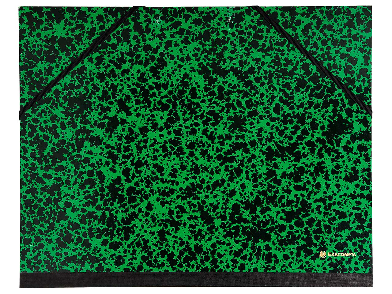 10 Exacompta Zeichenmappen mit Gummizug, 260x330 mm für DIN A4, grün