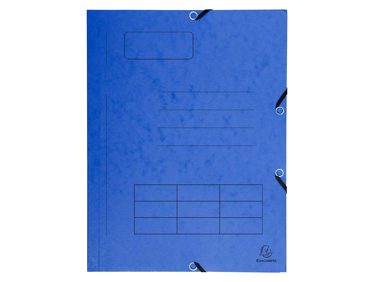 50 Exacompta Sammelmappen, Organisationsdruck, 355 g/m², DIN A4, 3 Klappen, sortiert