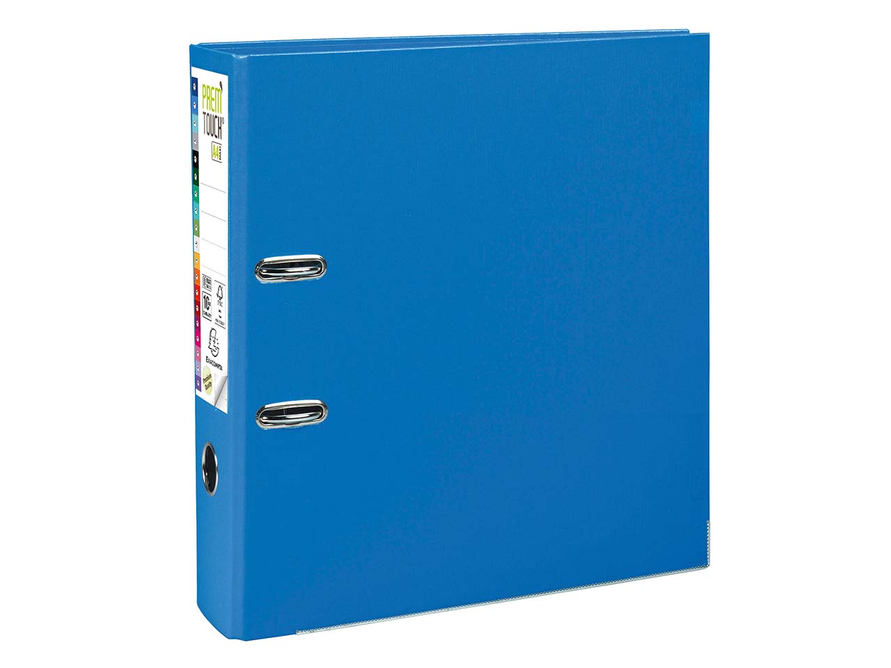 10 Exacompta Premium-Ordner "Prem'Touch", DIN A4 Maxi, blau, RB 80 mm