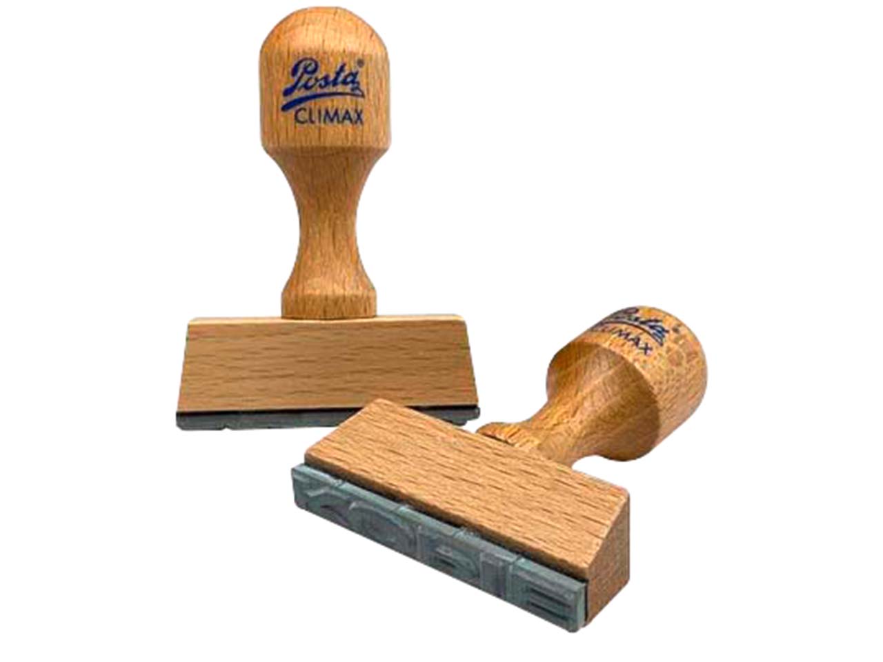 Standard-Textstempel aus Buchenholz "ERLEDIGT"