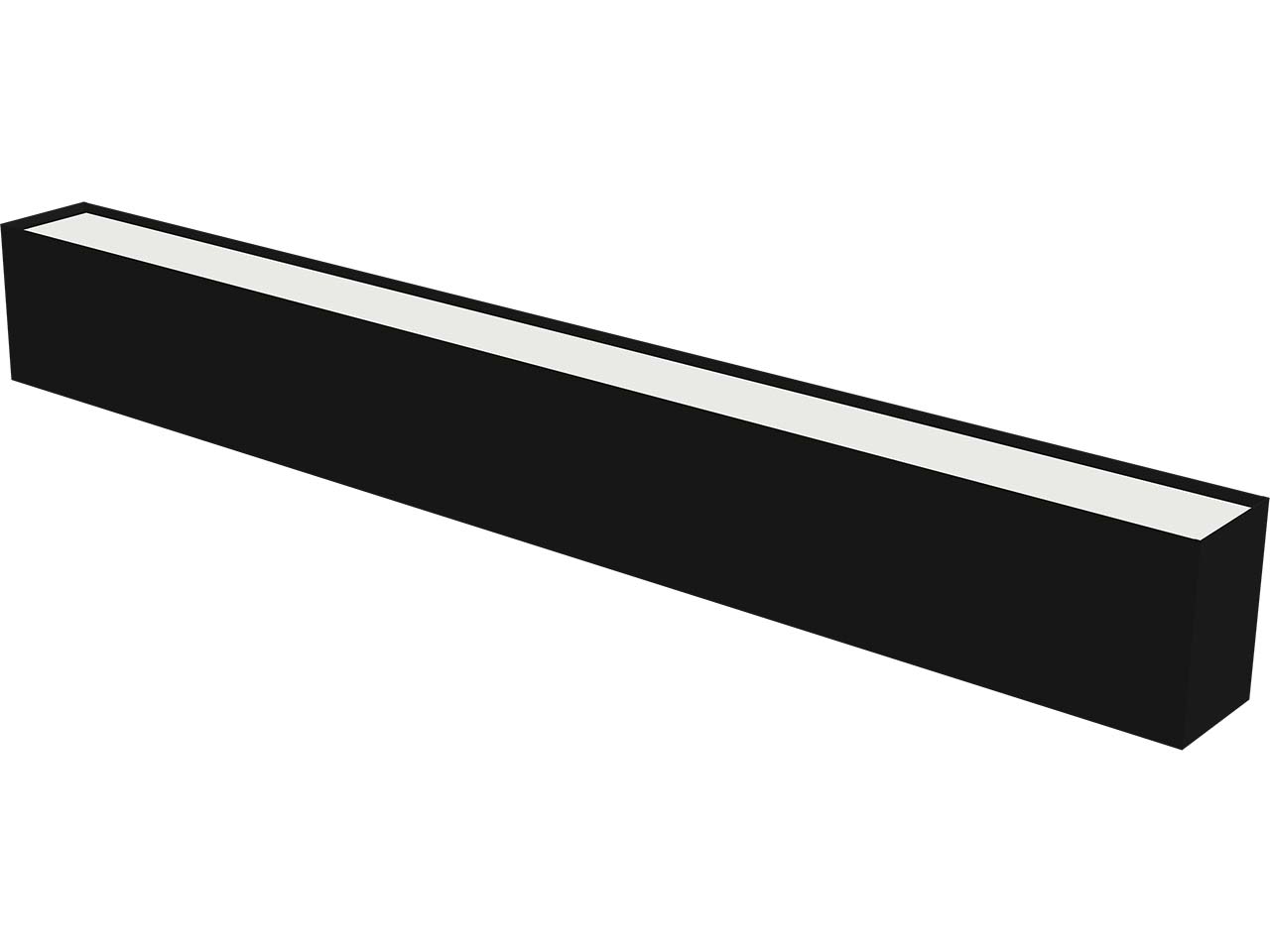 REV LED-Aufbauleuchte mit Diffusor, 60 cm, 2.640 lm, Aluminium, schwarz