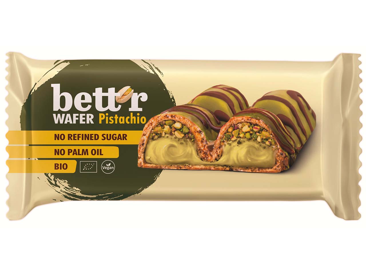 bett'r Bio-Waffelriegel "Pistazie", vegan, 33 g