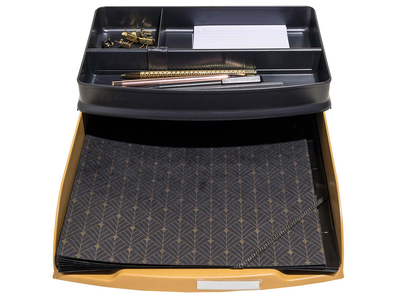 6 Exacompta Briefablagen Combo Styli "NeoDeco", DIN A4+, kupfergold
