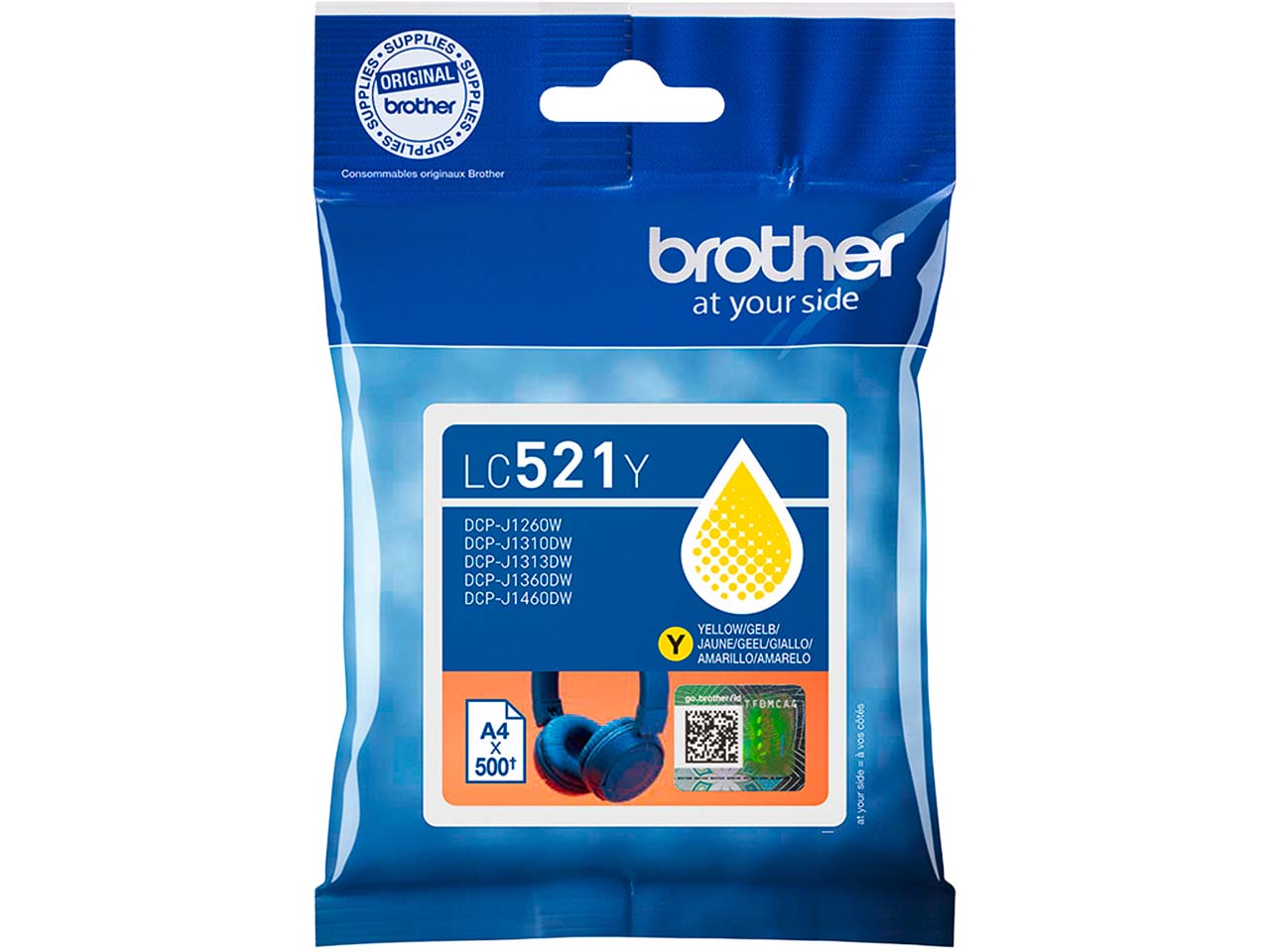 Brother Tintenpatrone LC-521Y gelb