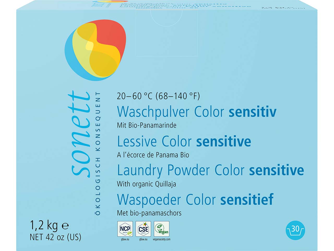 Sonett Pulver-Waschmittel "Color-Sensitiv" mit Panamarinde, 1,2 kg