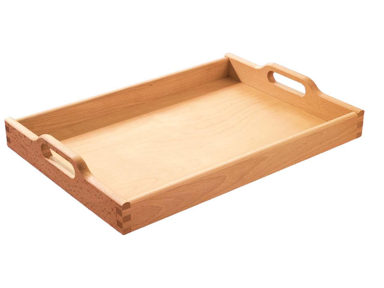 Holztablett aus massivem Buchenholz, geölt, 500 x 350 x 70 mm