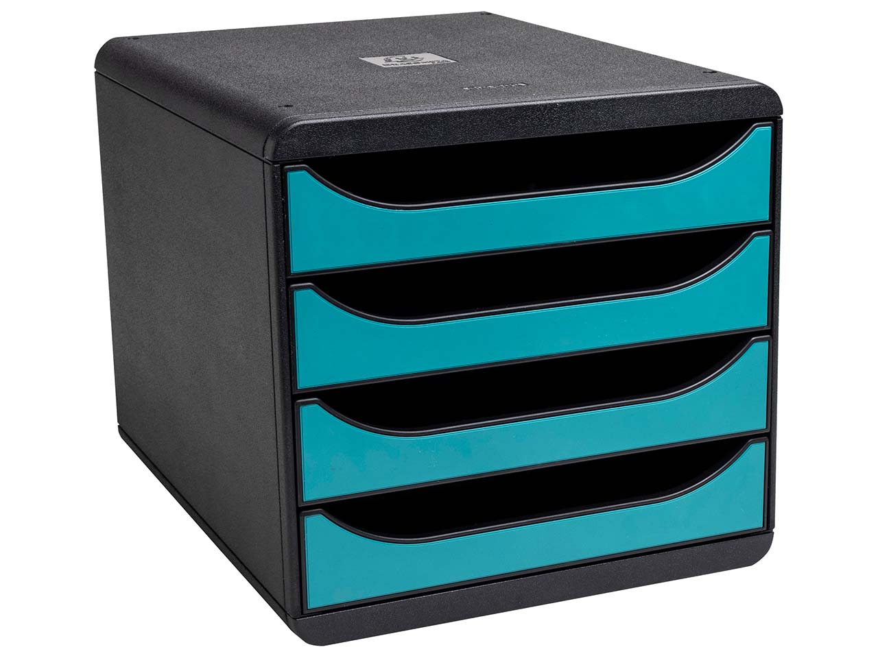 Exacompta Schubladenbox "Skandi", DIN A4+, 4 Schubladen offen, pazifikblau