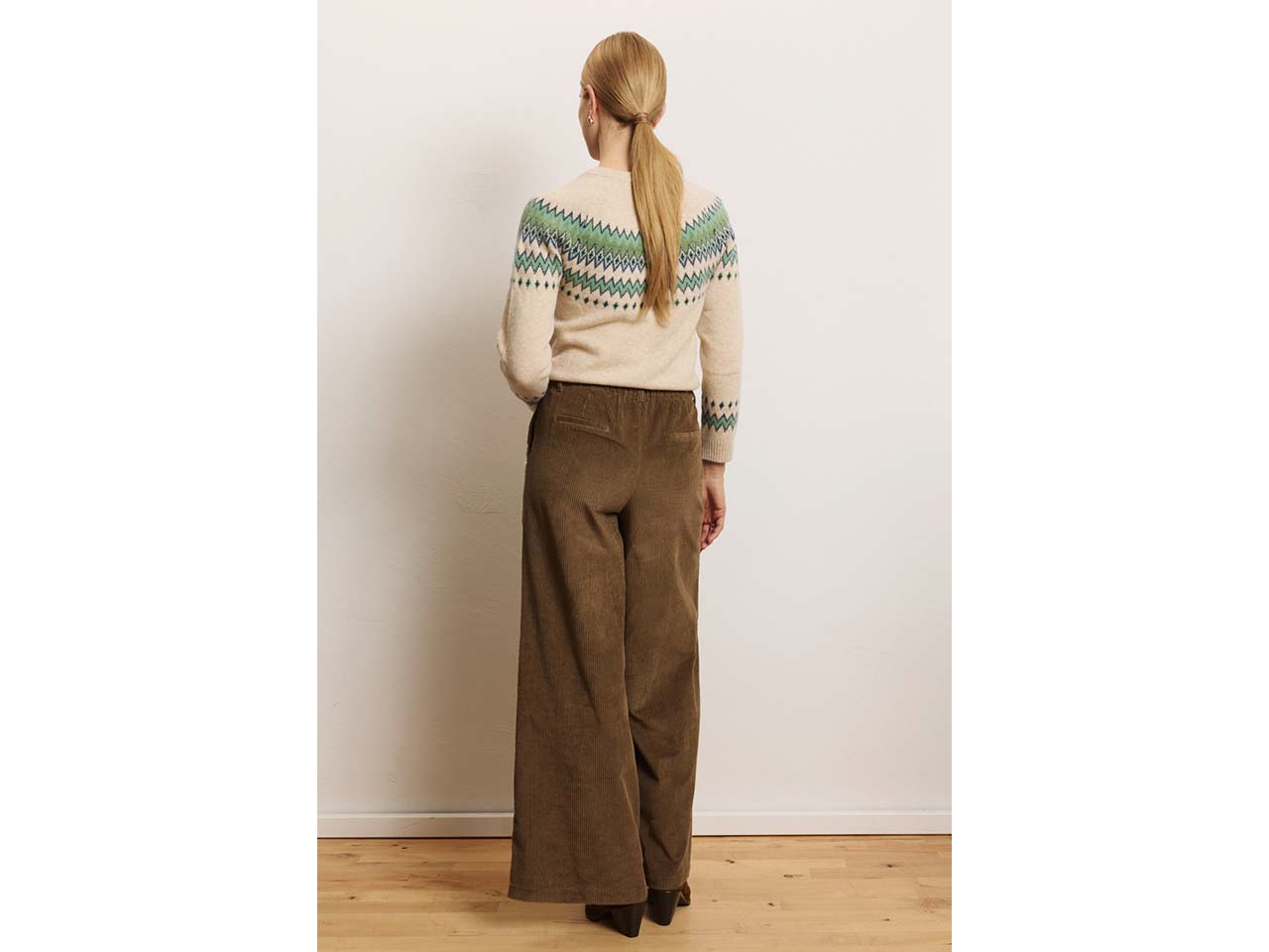 tranquillo Bio-Damen-Cordhose 'Paolaa' mit extra weitem Bein, taupe, Gr. 36