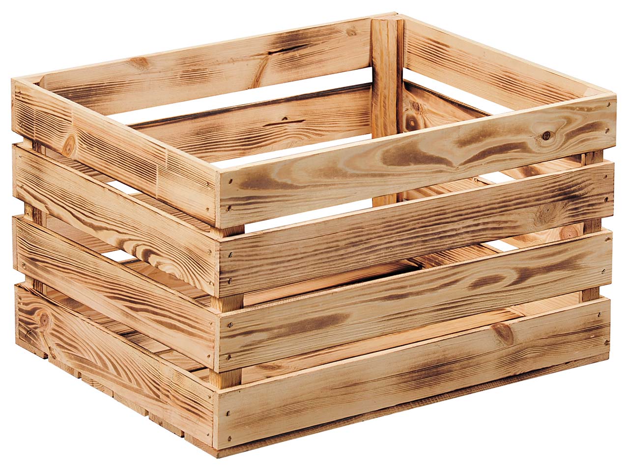 KESPER Dekokiste aus Kiefernholz geflammt, 47 x 36 x 28 cm