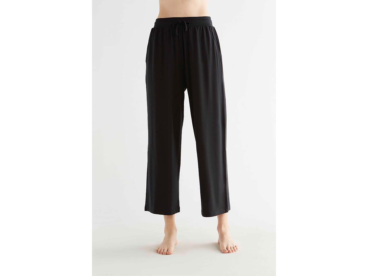 TRUE NORTH Damen-7/8-Hose mit weitem Bein, black, Gr. XL
