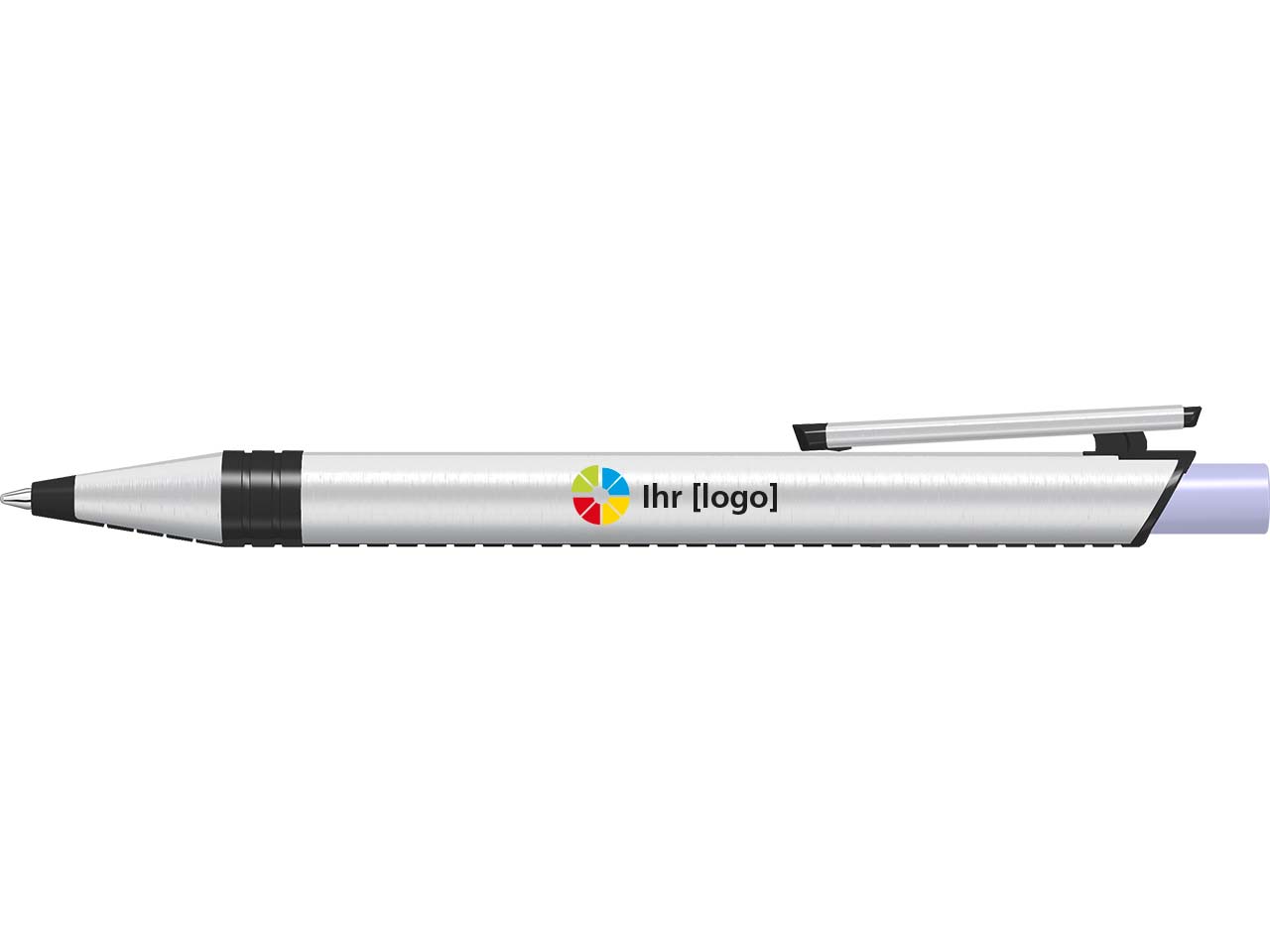 uma Kugelschreiber "recycelt PET PEN ALUMA" mit farbigem Drücker, hellviolett