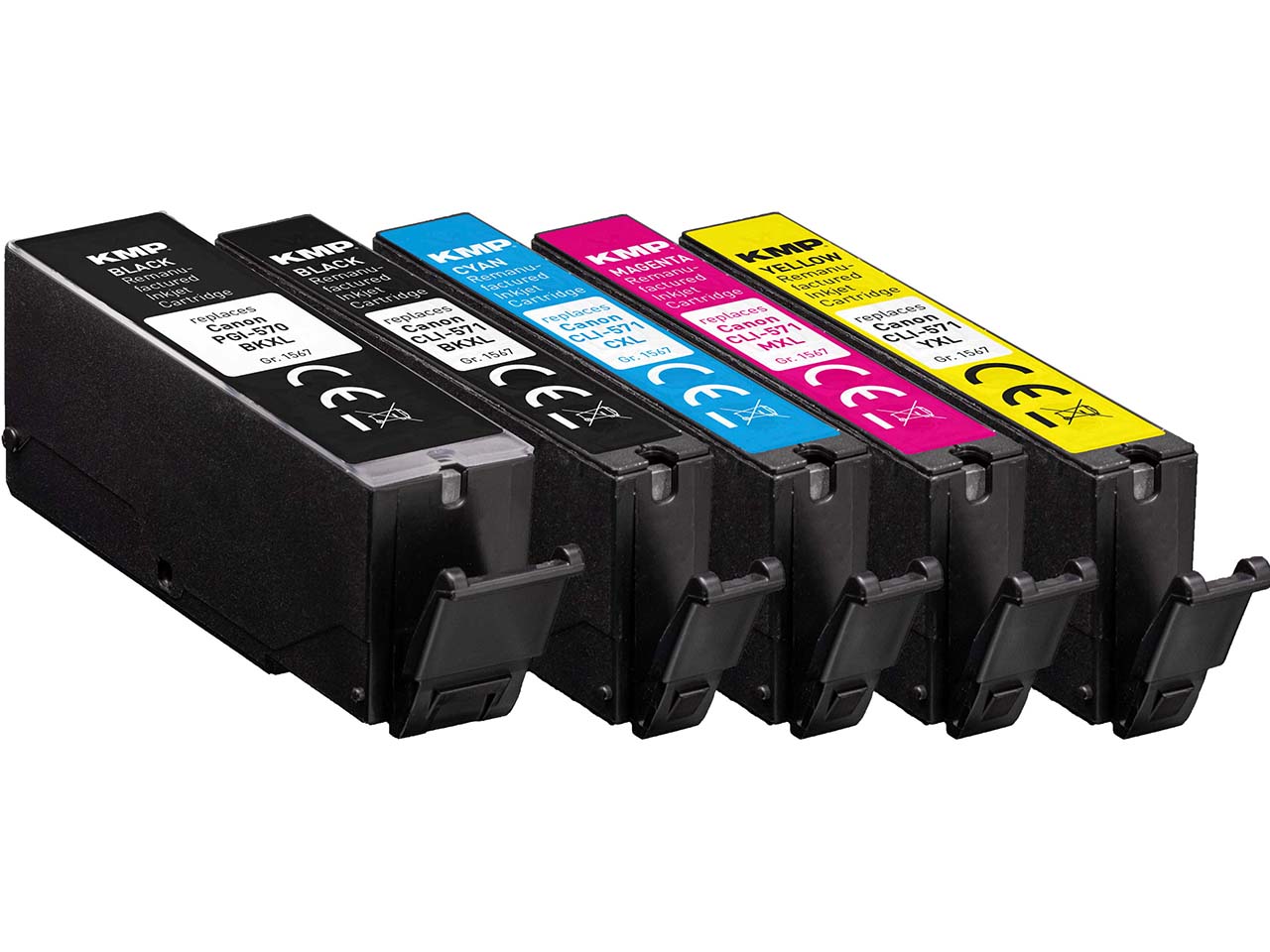 KMP Tintenpatrone ersetzt Canon PGI-570 PGBK/CLI-571BK schwarz, cyan, magenta, gelb