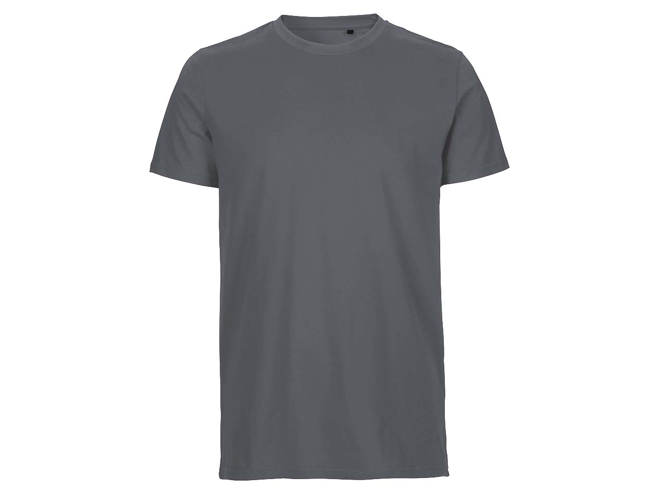 Neutral Bio-Herren-T-Shirt mit Rundhalsausschnitt charcoal, Gr. S